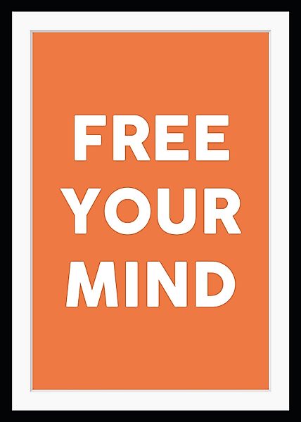 queence Bild »FREE YOUR MIND«, Sprüche & Texte-Schriftzug-Motivationsbilder günstig online kaufen