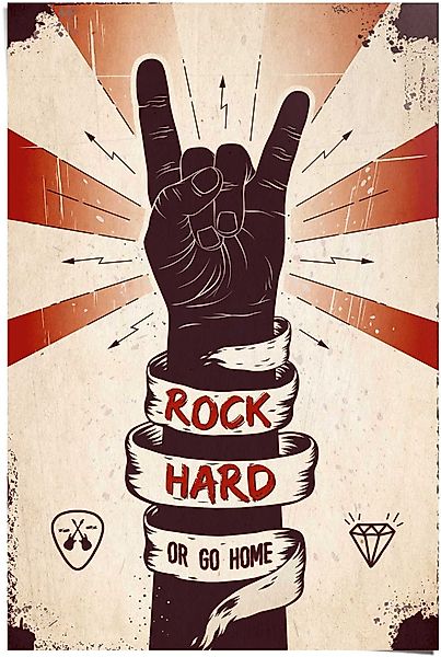 Reinders! Poster Rock Hard, (1 St) günstig online kaufen