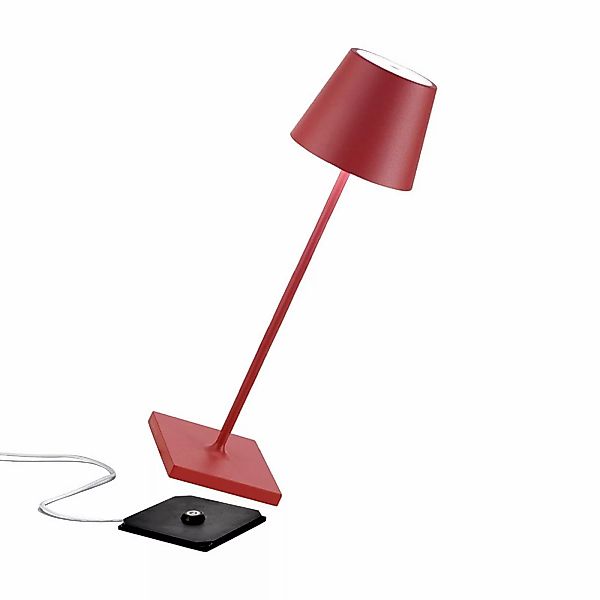 Zafferano Poldina Akku-Tischlampe IP65 rot günstig online kaufen