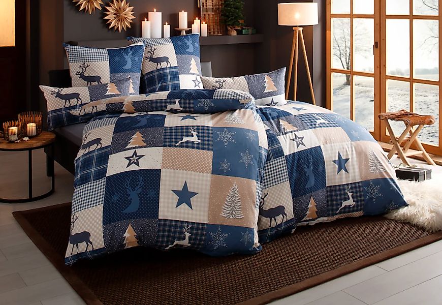 Home affaire Bettwäsche "Nicholas" Weihnachtsbettwäsche, Winter günstig online kaufen