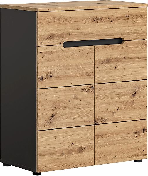 INOSIGN Schuhkommode "Rehat, Breite 80cm, Basalt grau/Artisan Eiche, 2 Türe günstig online kaufen