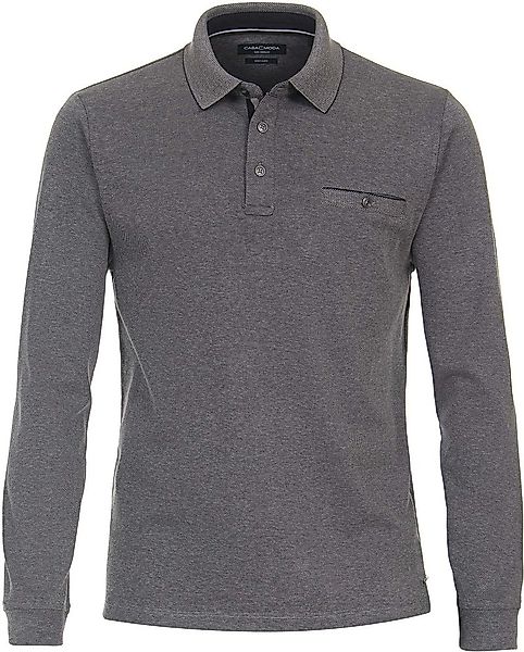 Casa Moda Poloshirt Long Sleeves Grau - Größe M günstig online kaufen