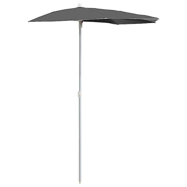 vidaXL Sonnenschirm, Halb-Sonnenschirm mit Mast 180x90 günstig online kaufen
