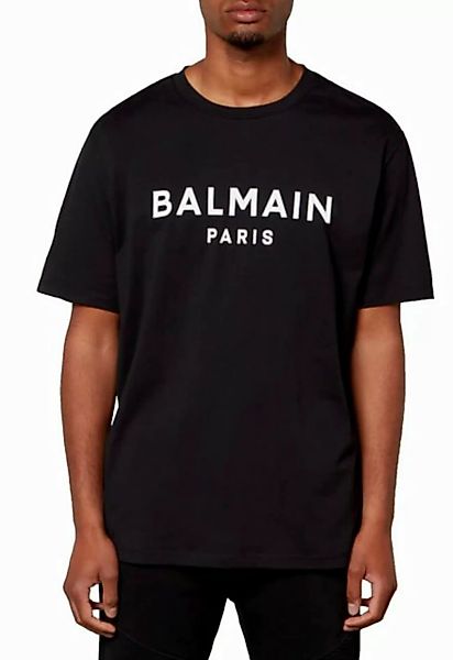 Balmain Paris T-Shirt Flocked Logo Straight Fit günstig online kaufen