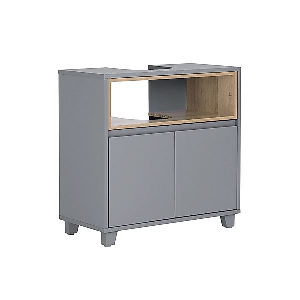 SoBuy Waschbeckenunterschrank mit 2 Türen und 1 Fach Badezimmerschrank BZR1 günstig online kaufen