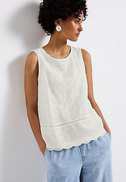 STREET ONE Shirttop mit Zierstickerei günstig online kaufen