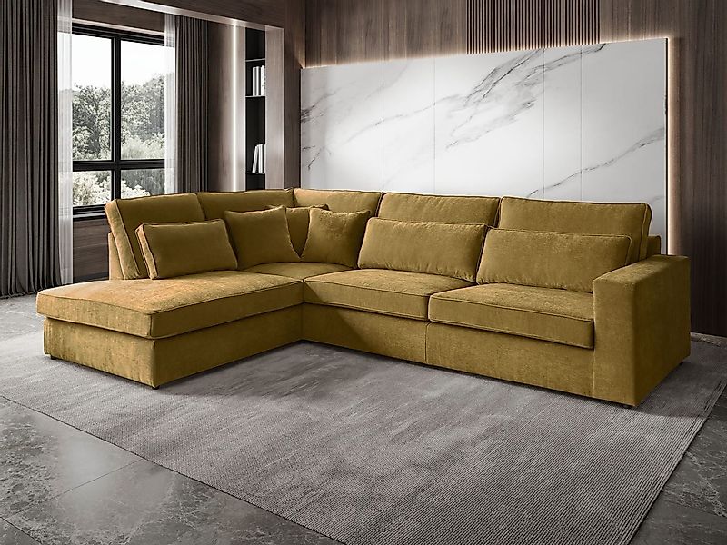 Beautysofa Ecksofa mit dekorativen Kissen PARMA, günstig online kaufen