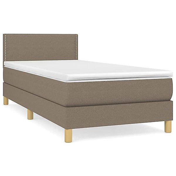 vidaXL Boxspringbett mit Matratze Taupe 90x200 cm Stoff1389217 günstig online kaufen