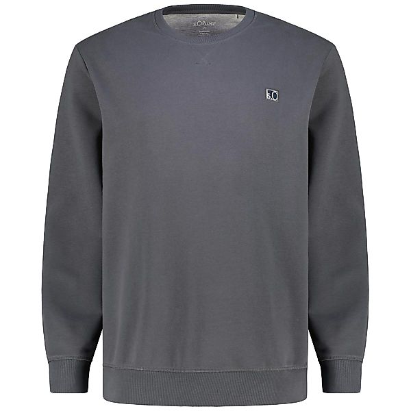 s.Oliver Sweatshirt aus Baumwollmischung Farbe dunkelgrau Größe: 3XL günstig online kaufen