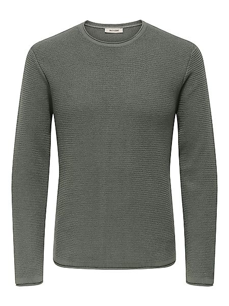 Only & Sons Herren Pullover ONSERIC REG 12 STRUC CREW KNIT - Regular Fit günstig online kaufen