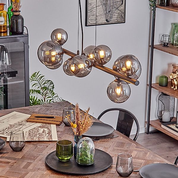 hofstein Pendelleuchte Hängelampe aus Metall/Glas in günstig online kaufen