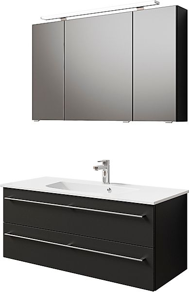 Saphir Badmöbel-Set »Serie 6025 2-teilig Mineralmarmor-Waschtisch mit LED-S günstig online kaufen