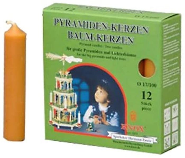 KNOX Duftkerze 1 x Päck. Pyramidenkerzen Ø 17 mm Länge 100 mm NATUR - 12er günstig online kaufen