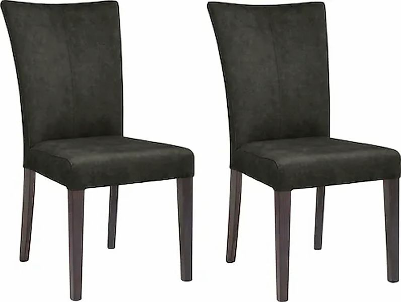 Home affaire 4-Fußstuhl »Aspen«, (Set), 2 St., Samtvelours, Beine aus massi günstig online kaufen