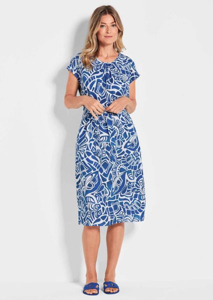 GOLDNER Sommerkleid Leinenkleid Ethno, Halbarm Printkleid günstig online kaufen