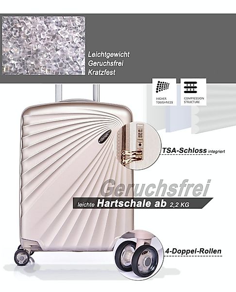 Verage Hartschalen-Trolley Kinetic Reisekoffer, 4 Rollen, günstig online kaufen