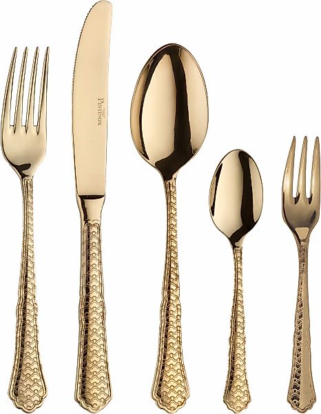 PINTINOX Besteck-Set "Settecento Treasur Gold TXT" geläserter Griff, glänze günstig online kaufen