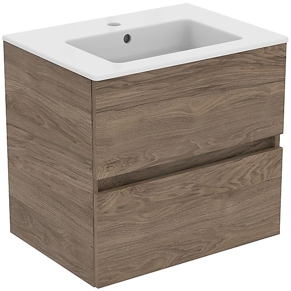 Ideal Standard Möbelpaket Eurovit+ Unterschrank und Waschtisch 61 cm Nussba günstig online kaufen