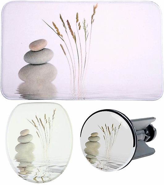 Sanilo Badaccessoire-Set "Balance" bestehend aus WC-Sitz, Badteppich und Wa günstig online kaufen