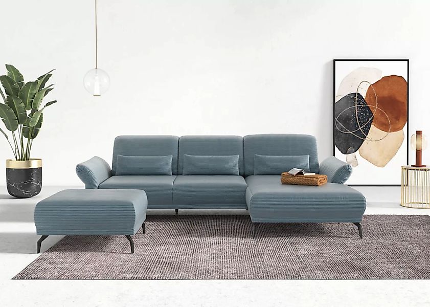 INOSIGN Ecksofa "Coco L-Form", Sitztiefen-, Arm- und Kopfteilverstellung, C günstig online kaufen