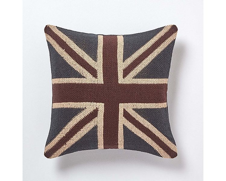 Homescapes Kissenhülle Jaquard Union Jack-Kissenbezug, 45 x 45 cm günstig online kaufen