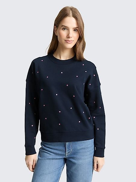 TOM TAILOR Denim Sweatshirt Strick & Sweatshirts Loose Fit Sweatshirt mit S günstig online kaufen