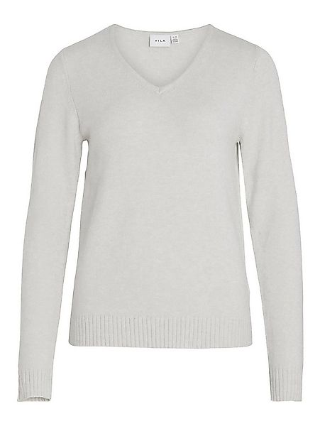Vila Strickpullover Dünner Strickpullover Basic Stretch VIRIL VIRIL V-NECK günstig online kaufen