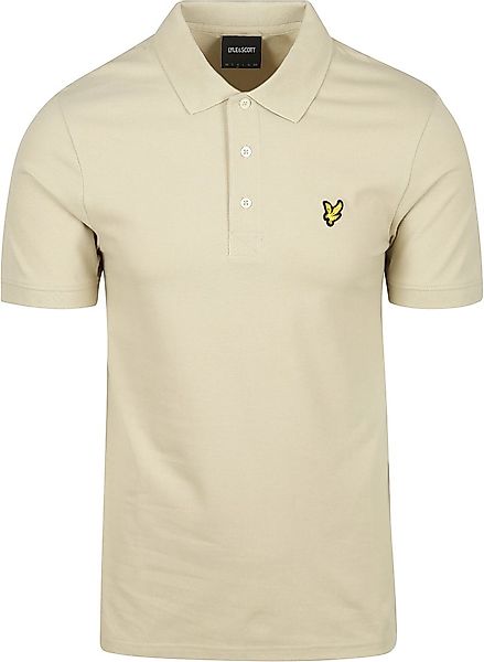 Lyle und Scott Polo Plain Grey Taupe - Größe M günstig online kaufen