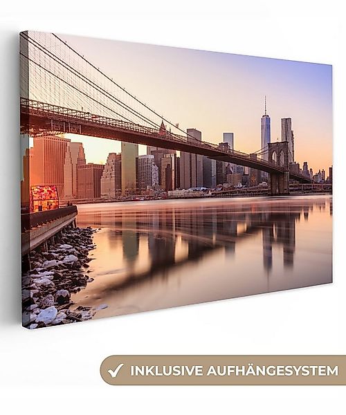 OneMillionCanvasses® Leinwandbild New York - Brooklyn - Brücke, Fotodruck ( günstig online kaufen