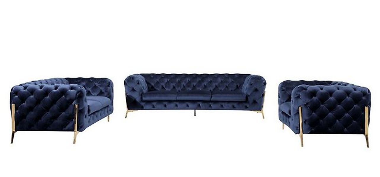 Xlmoebel Sofa Neu Chesterfield Einzelsitzer aus Leder und Stoff für das Woh günstig online kaufen