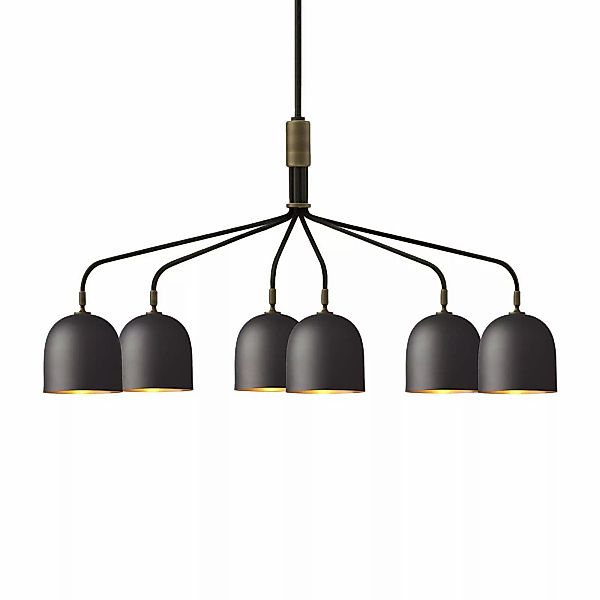 GUBI Kronleuchter Howard 6-flammig 134x73 cm gunmetal günstig online kaufen