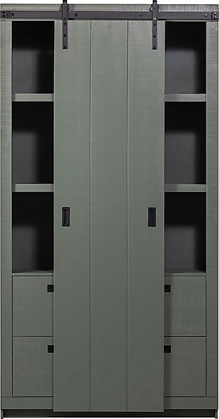 WOOOD Vitrine "Slide, mit Schiebetür", mit 4 Schubkästen, H 230 cm x B 120 günstig online kaufen