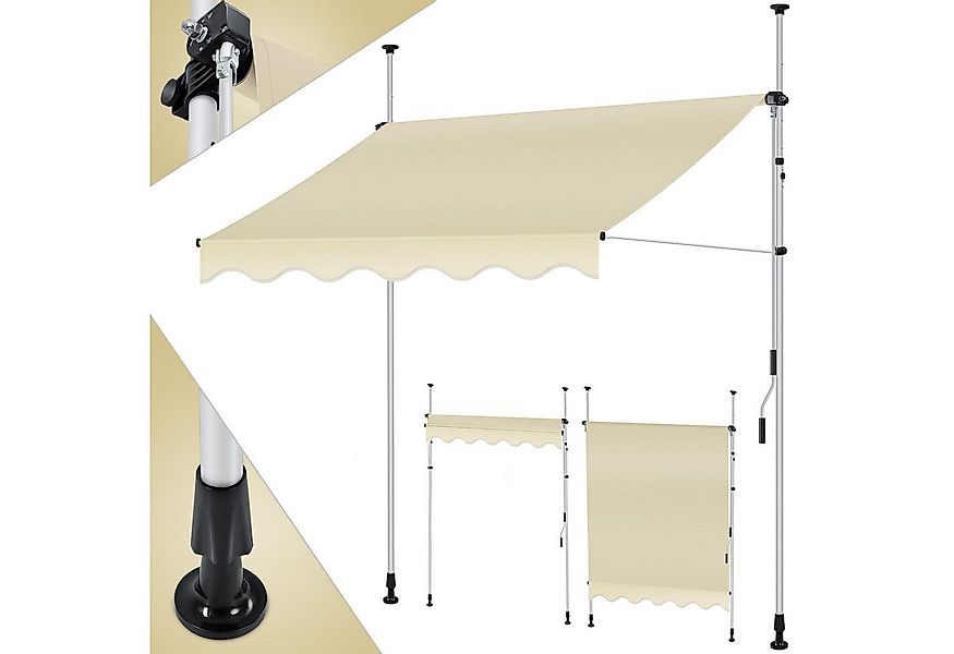 KESSER Klemmmarkise Klemmmarkise mit Handkurbel Balkon Markise, Balkonmarki günstig online kaufen