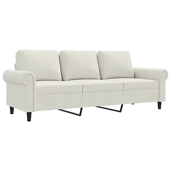 vidaXL 3-Sitzer-Sofa Creme 180 cm Samt 359547 günstig online kaufen