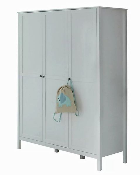 trendteam Kleiderschrank Ole (Schrank in weiß Landhaus, 3-türig, 141 x 192 günstig online kaufen