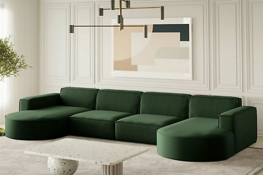 Fun Möbel Wohnlandschaft U-Form Sofa PALMA XL, frei im Raum stellbar, Rundu günstig online kaufen