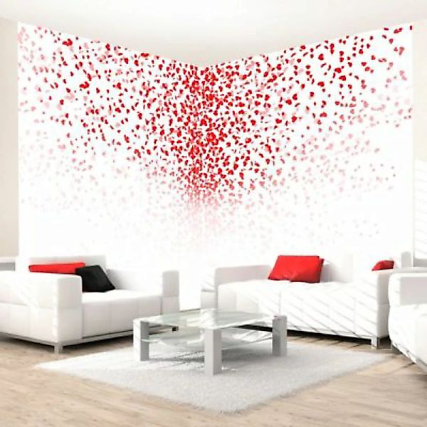 artgeist Fototapete Love corner rot/weiß Gr. 150 x 105 günstig online kaufen