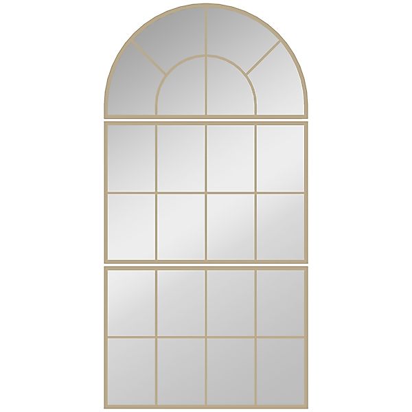 HOMCOM gewölbter Wandspiegel, Fensterdesign Wandspiegel, 3-teiliges Set, Me günstig online kaufen