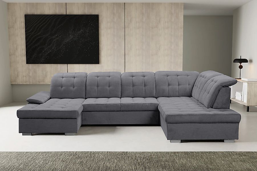WERK2 Wohnlandschaft "Kordula-New Multifunktion Couch, Breite 332cm, bequem günstig online kaufen