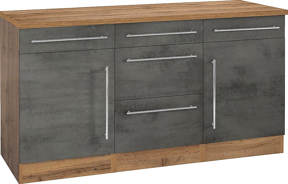 KOCHSTATION Unterschrank "KS-Samos", Breite 150 cm günstig online kaufen