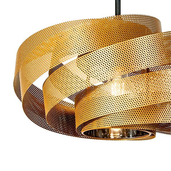 Deckenleuchte Vento, schwarz/gold, Metall, Ø 40 cm, E27 günstig online kaufen