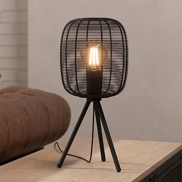 Tischleuchte Rinroe, Höhe 44 cm,  schwarz, Stahl günstig online kaufen