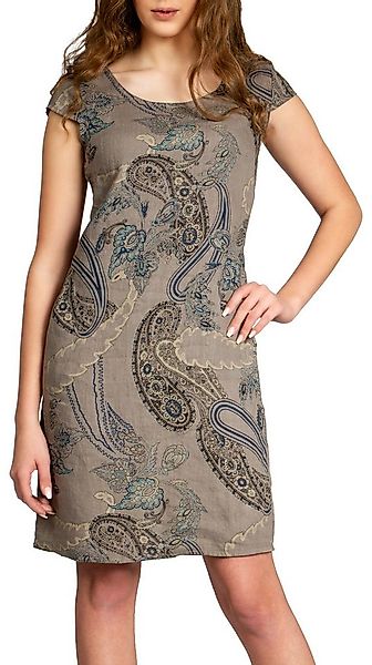 Caspar Sommerkleid SKL022 Damen Sommer Leinenkleid mit Paisley Print bis Gr günstig online kaufen