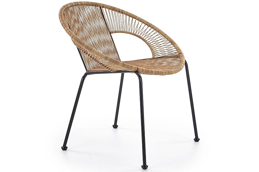 KONSIMO® Gartenstuhl Rattan-stuhl LORICA, Boho-Stil, profilierte günstig online kaufen