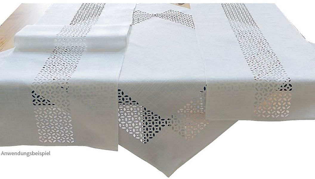 matches21 HOME & HOBBY Tischdecke Tischläufer Durchbrochene Ornamente wollw günstig online kaufen