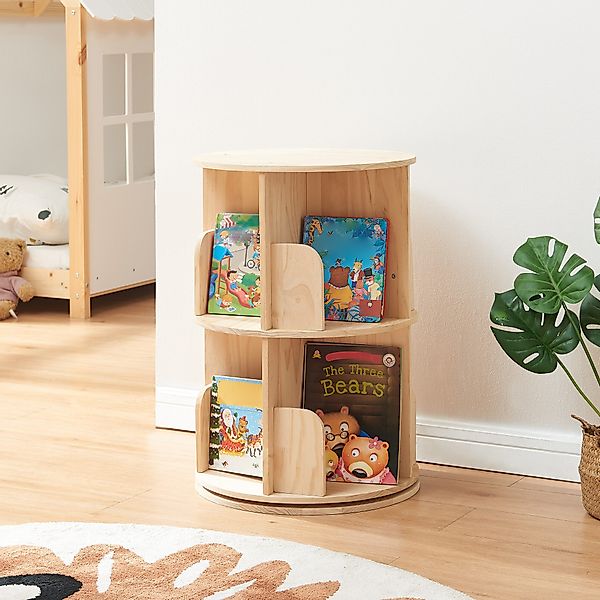 en.casa Kinderregal, drehbar »Chasek« Kiefernholz Natur günstig online kaufen