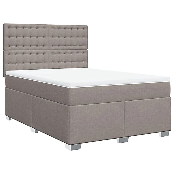 vidaXL Boxspringbett mit Matratze Taupe 140x200 cm Stoff2107872 günstig online kaufen