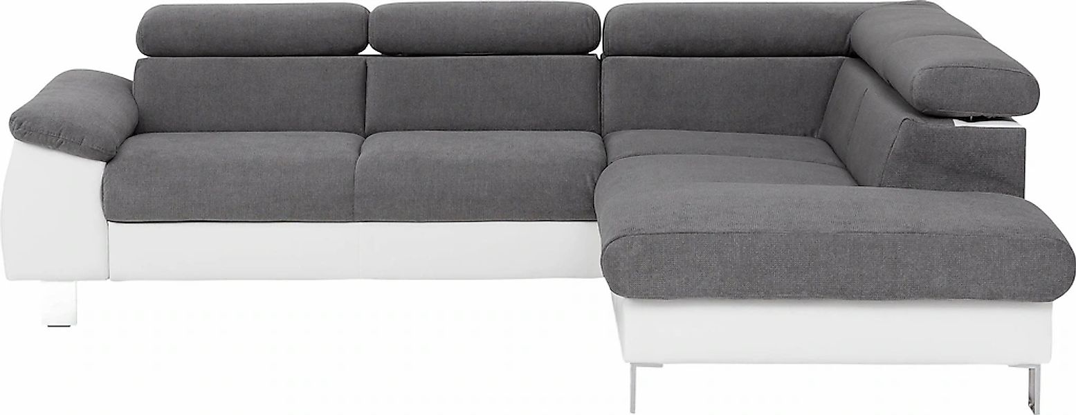 COTTA Ecksofa "Komaris L-Form mit Kopfteilverstellung", wahlweise mit Bettf günstig online kaufen