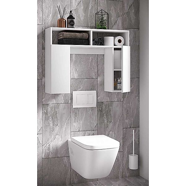 WC Oberschrank weiß für die Wandmontage modernem Design günstig online kaufen