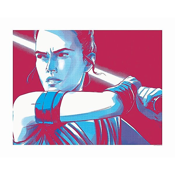 Disney Poster Star Wars Rey Rot und Blau 50 x 40 cm 610264 günstig online kaufen